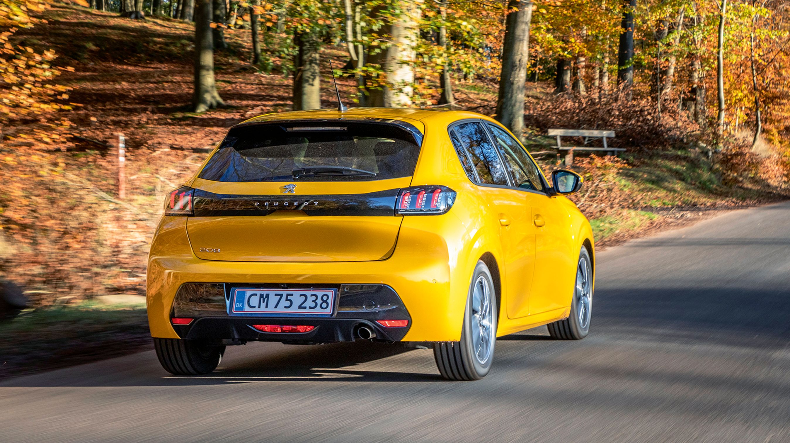 Peugeot 208 er flot designet, og de smarte LED-baglygter giver bilen et iøjnefaldende udtryk i trafikken.