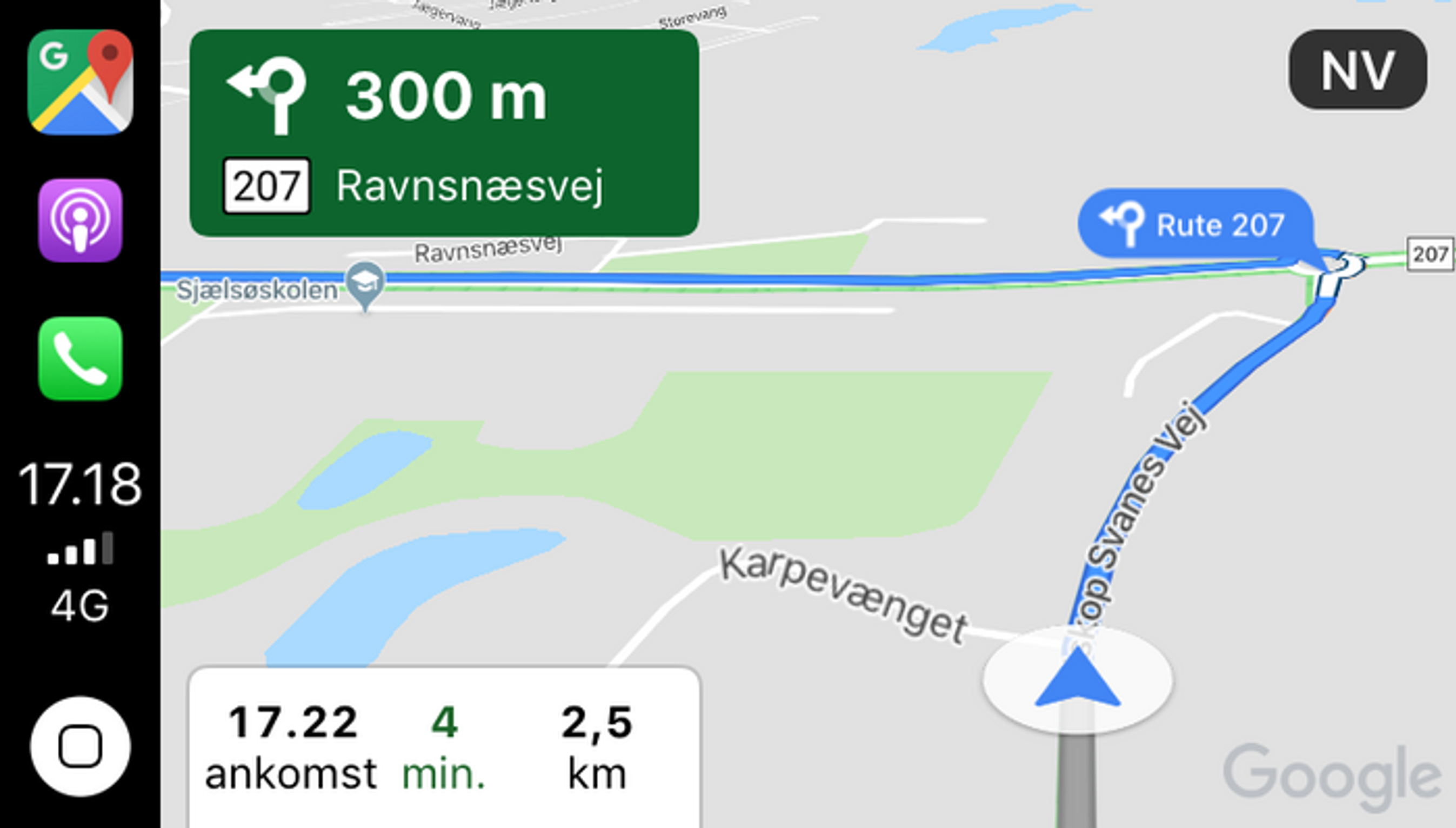 Google Maps kan vise trafikmeldinger undervejs