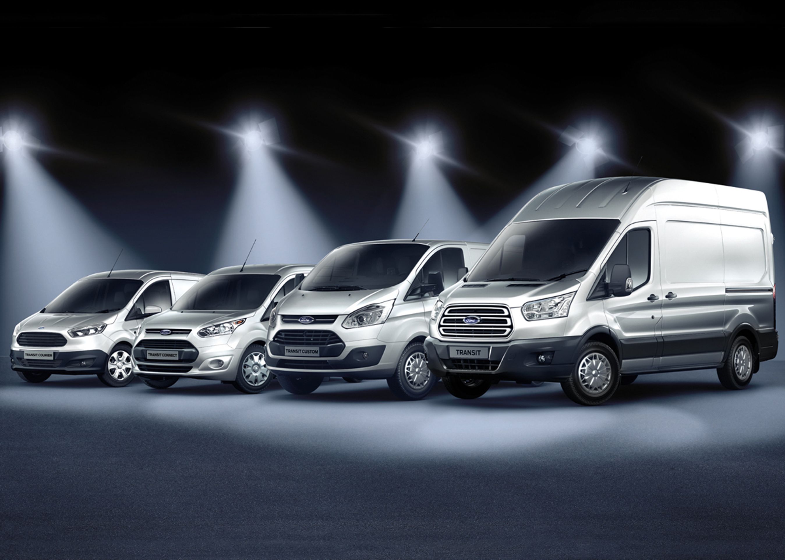 Transit-familien består snart af Transit Courier, Transit Connect, Transit Custom og Transit.