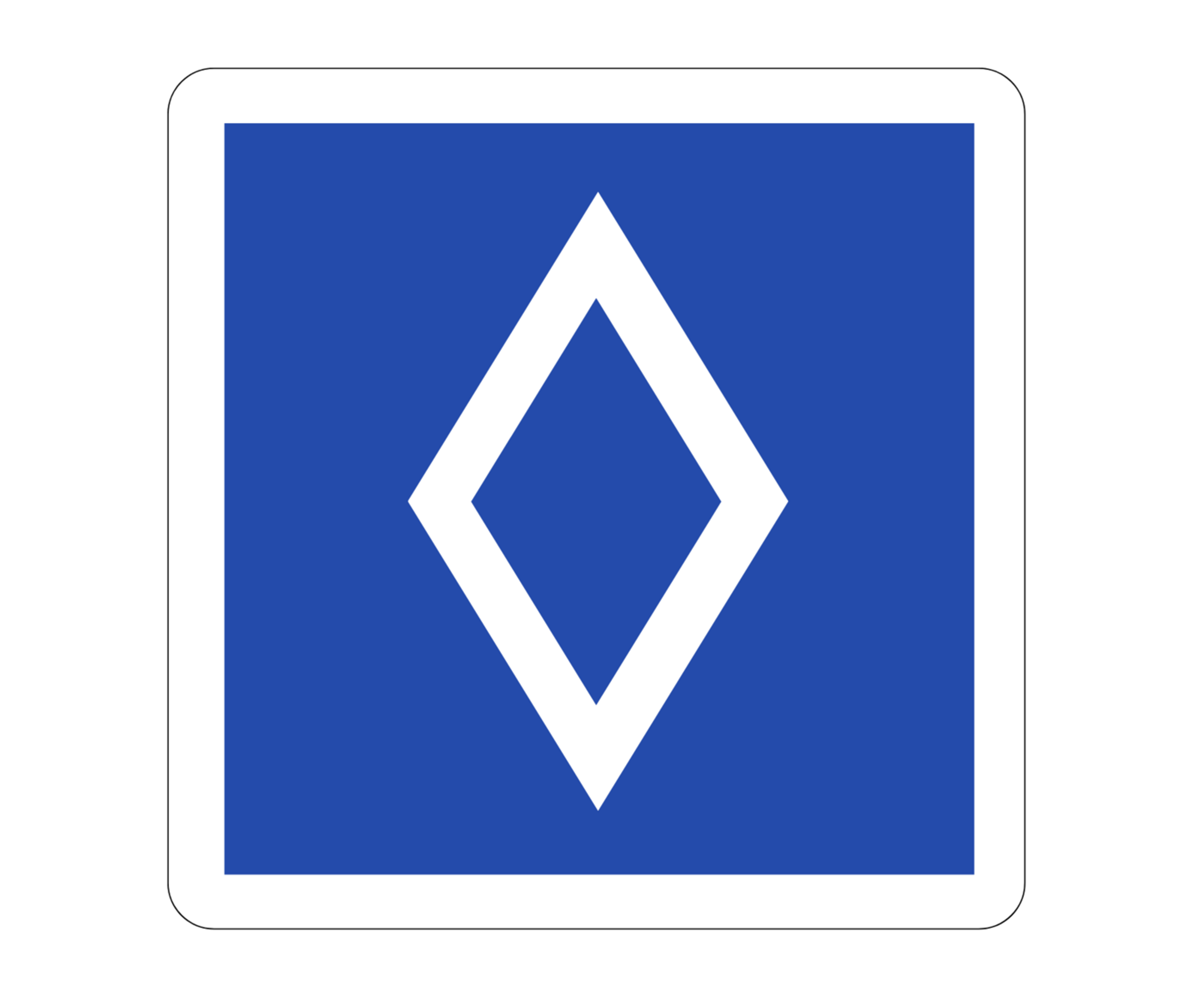 Færdselstavle/skilt vedr. vejbaner forbeholdt el- og brintbiler samt biler med flere passagerer