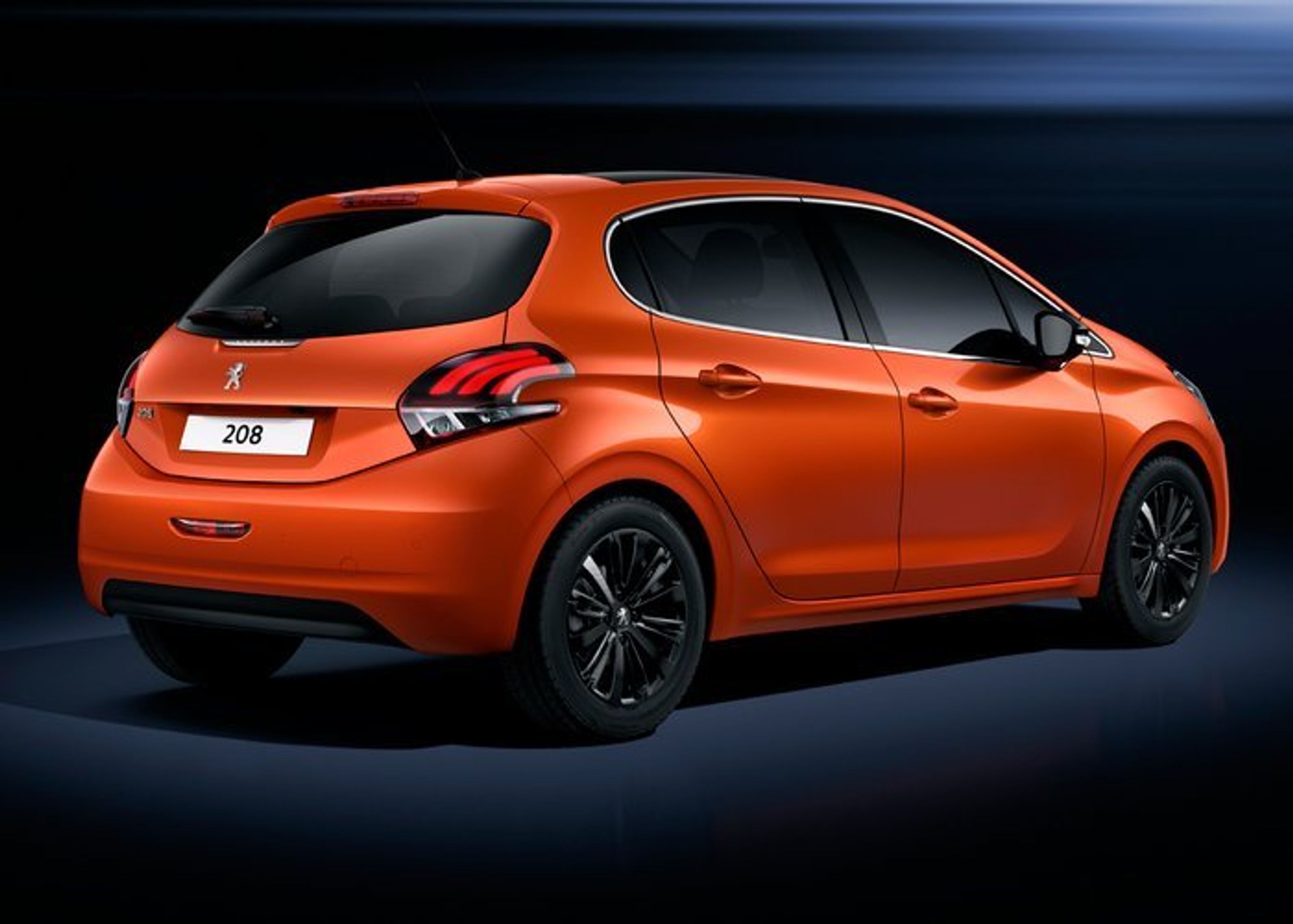 "Orange Power" er én blandt flere nye farver, der tilbydes til den faceliftede 208. Fotos: Peugeot
