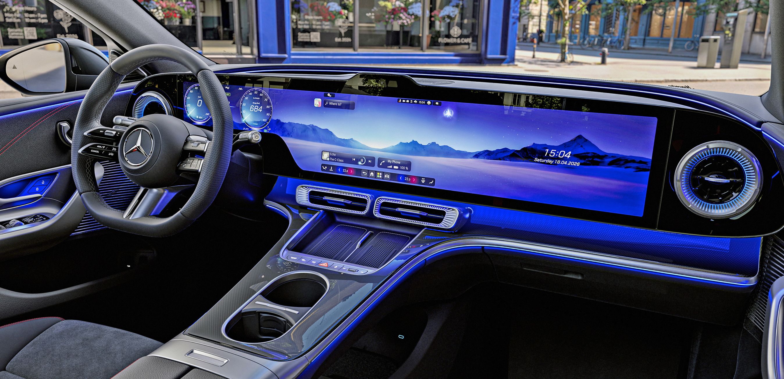 Førerplads i Mercedes C-klasse