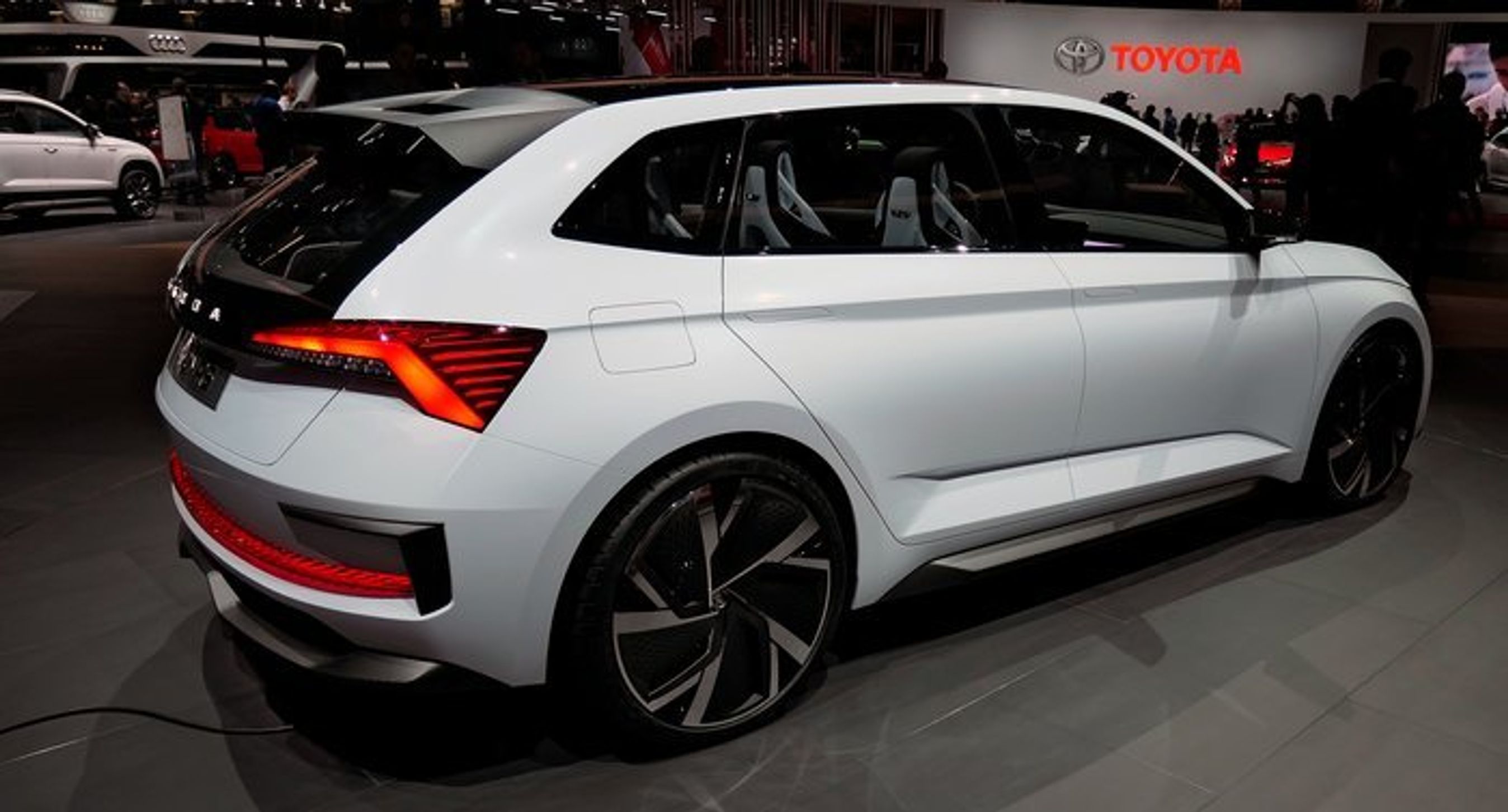 Bilen her hedder strengt taget RS Vision. Men det er reelt Skoda Scala, vi ser - dog lettere pyntet.