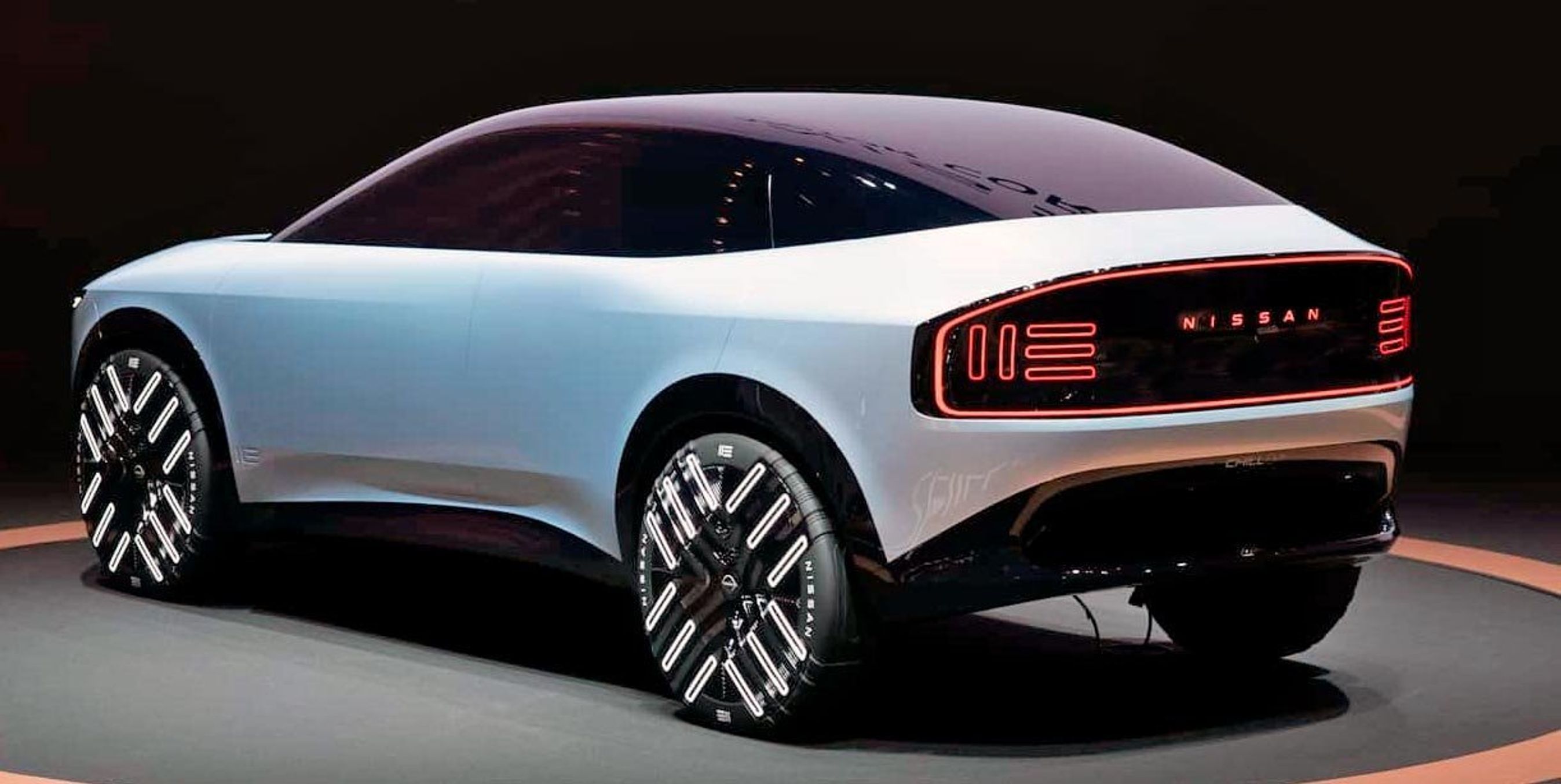 Nissan Leaf som konceptudgave set bagfra. 