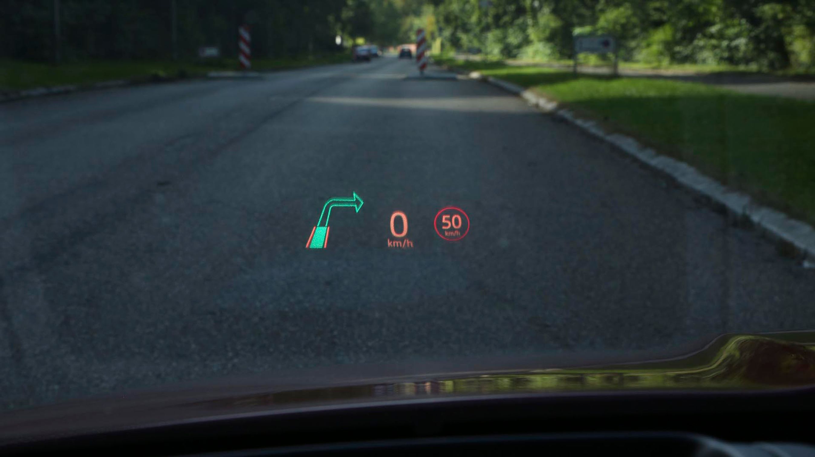 Man får alle relevante oplysninger i headup-displayet.