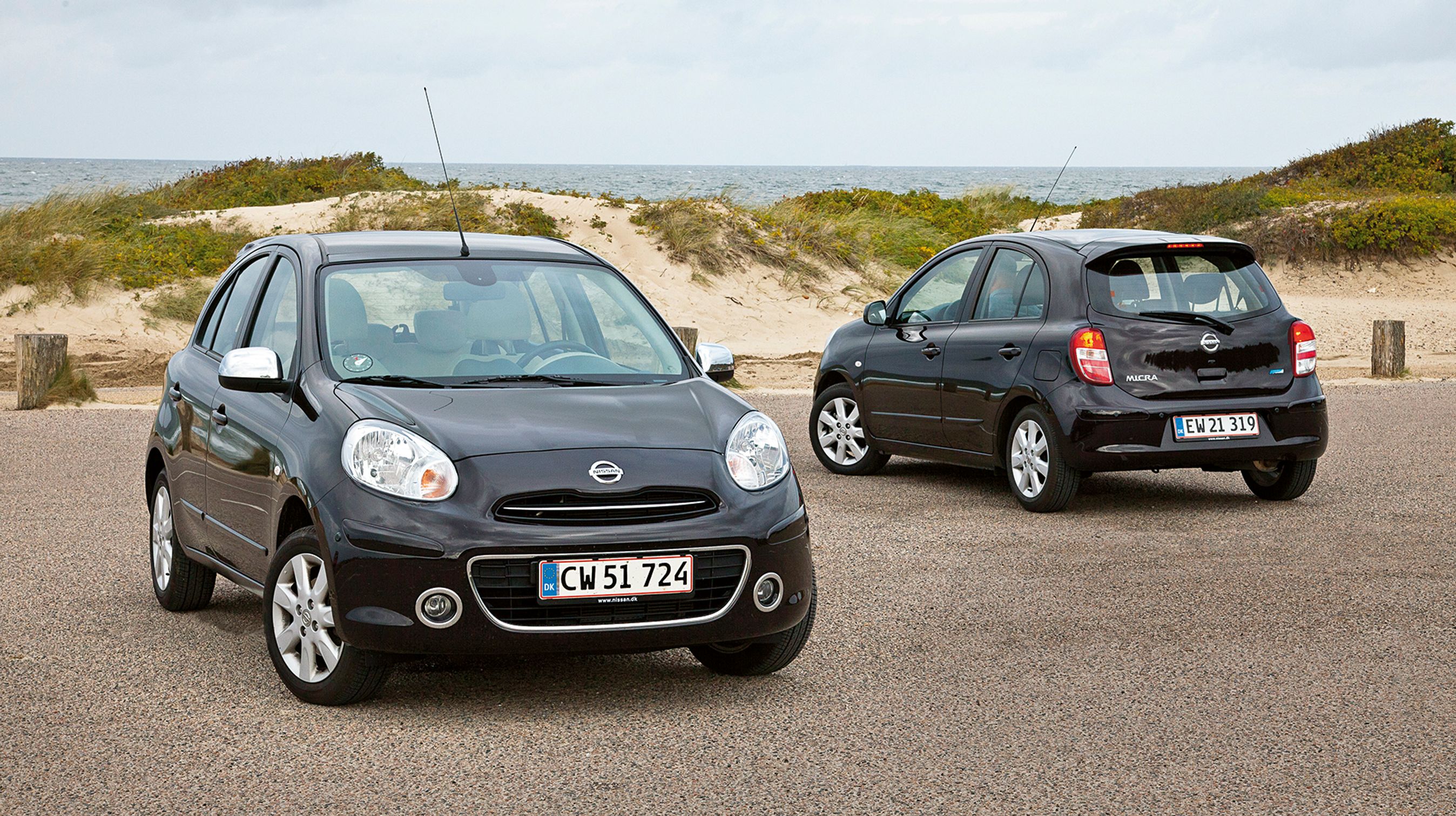 Nissan Micra forfra og bagfra