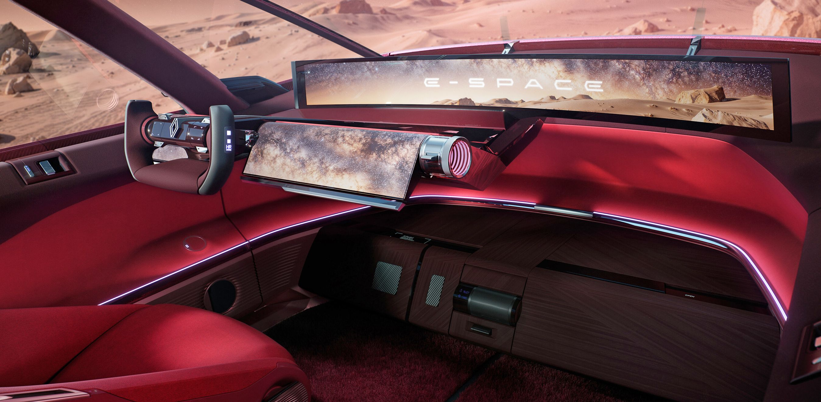 Førerpladsen i Renault E-Space.