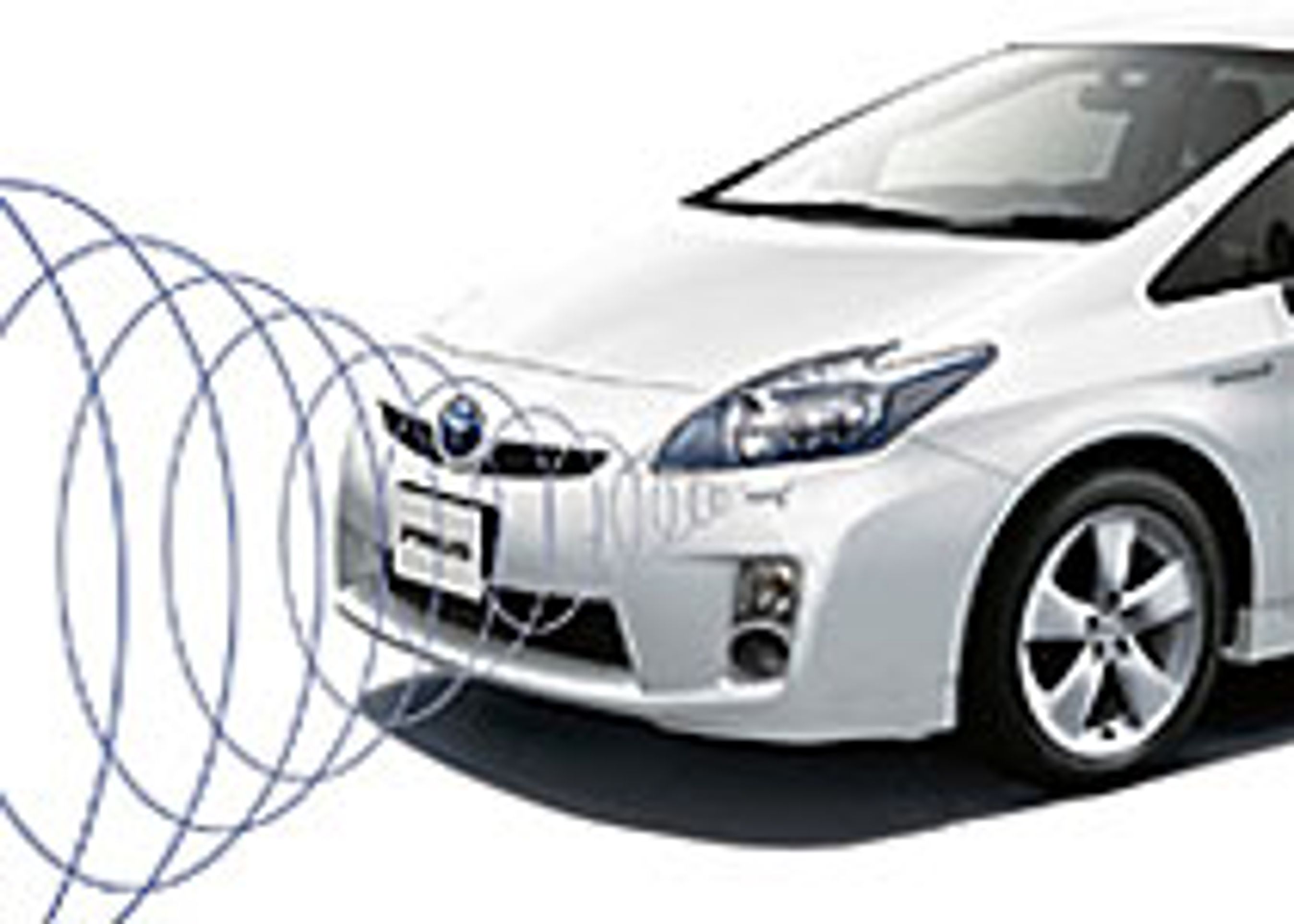 Lyden i Toyota Prius udsendes fremad og skulle være en syntetisk, forstærket udgave af lyden fra en elmotor.