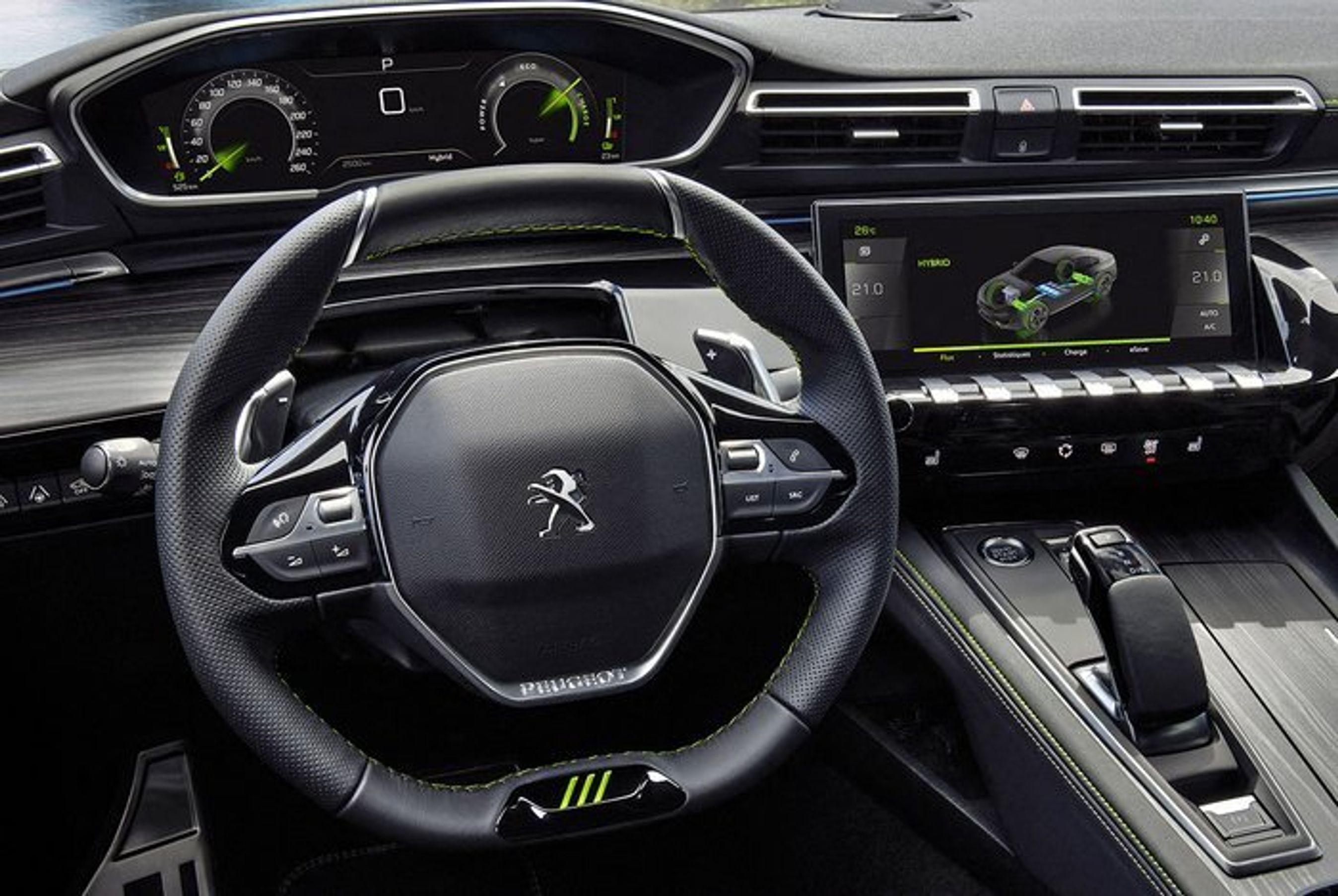 Kabinen er peppet op med lidt andre materialer og den grønne temafarve.