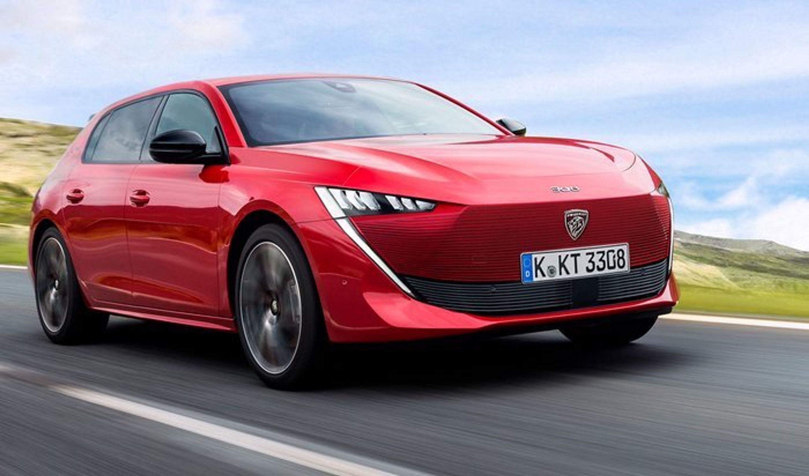 Den nye Peugeot 308 bliver en sommernyhed - både som hatchback og stationcar. Computertegning: Bernhard Reichel