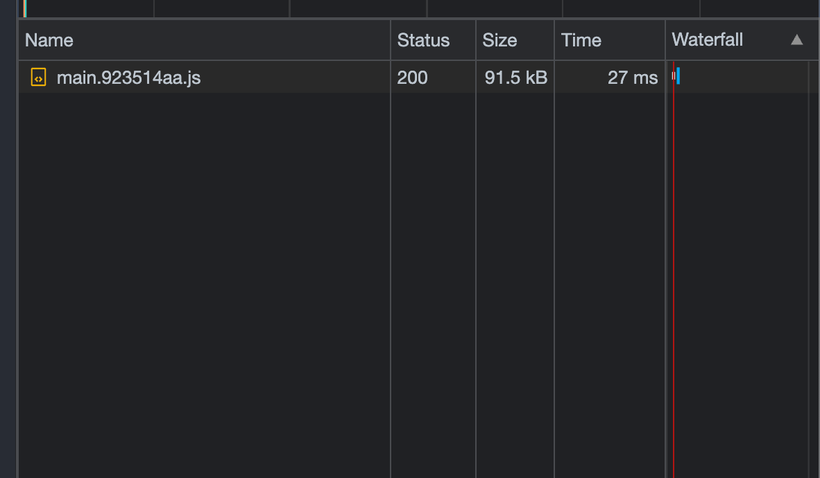 Single Bundle Waterfall