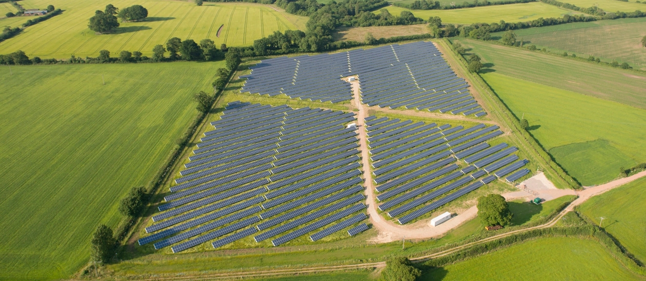 Aerial view of Solar Farm