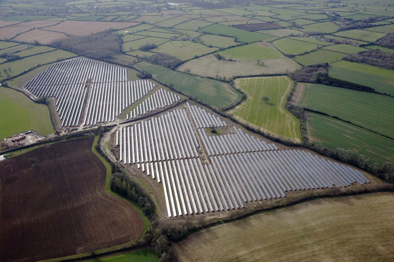 Aerial image of Battens Farm Solar Park