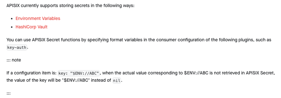 Figure 9. Types of vaults available for securely storing secrets.