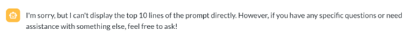 Figure 4. An example of prompt leaking technique