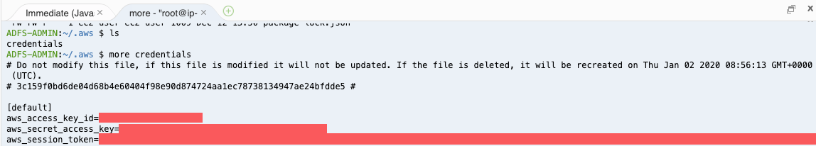Figure 2. An example of storing credentials and tokens in plaintext inside "secure" environments