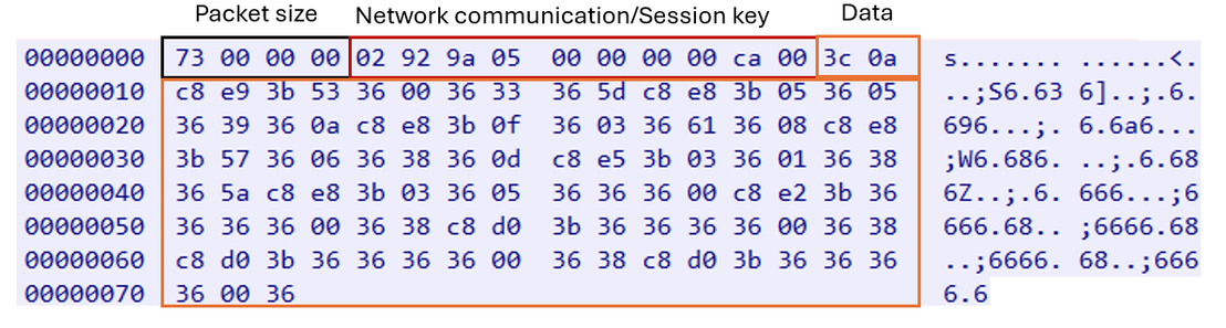 Figure 30. C&C server response with a unique identifier to the initial packet