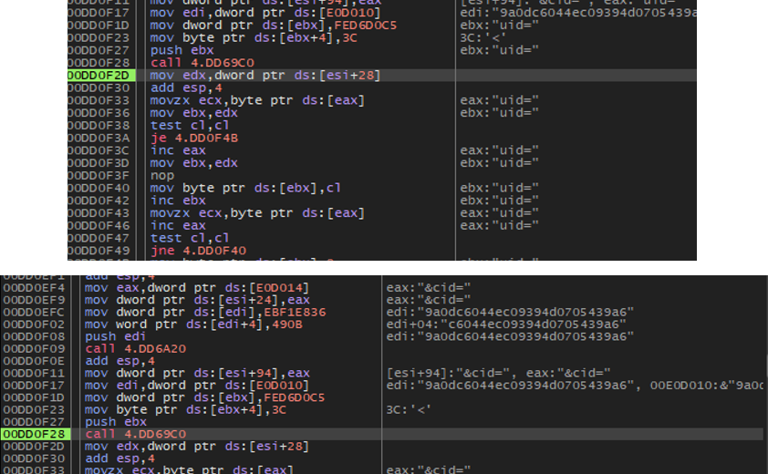 Figure 5. URL parameters uid and cid are transmitted to Lumma Stealer C&C for operators to track campaigns