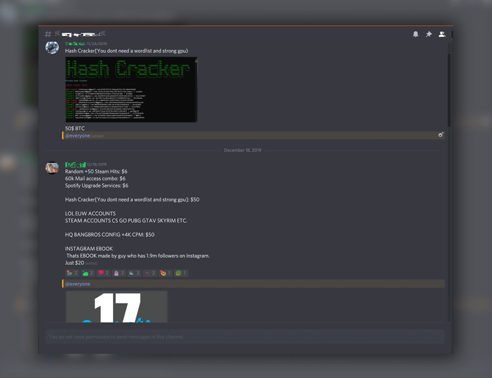 Figure 16. Discord group for e-commerce platform users