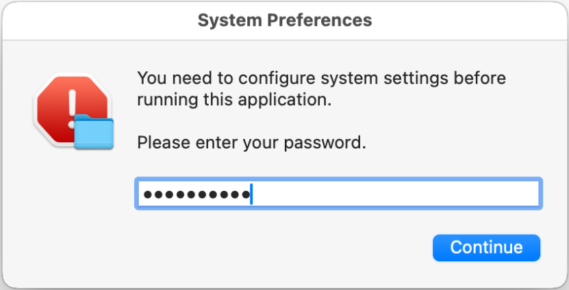 Figure 7. Fake dialogue box asking users for their password