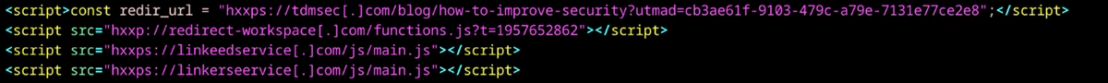 Figure 4. Loaded JavaScript files exploiting vulnerabilities