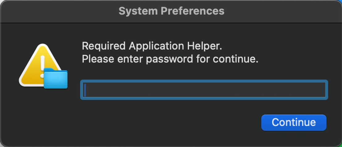 A prompt requiring the user to enter the correct password in order for the script to be downloaded and executed