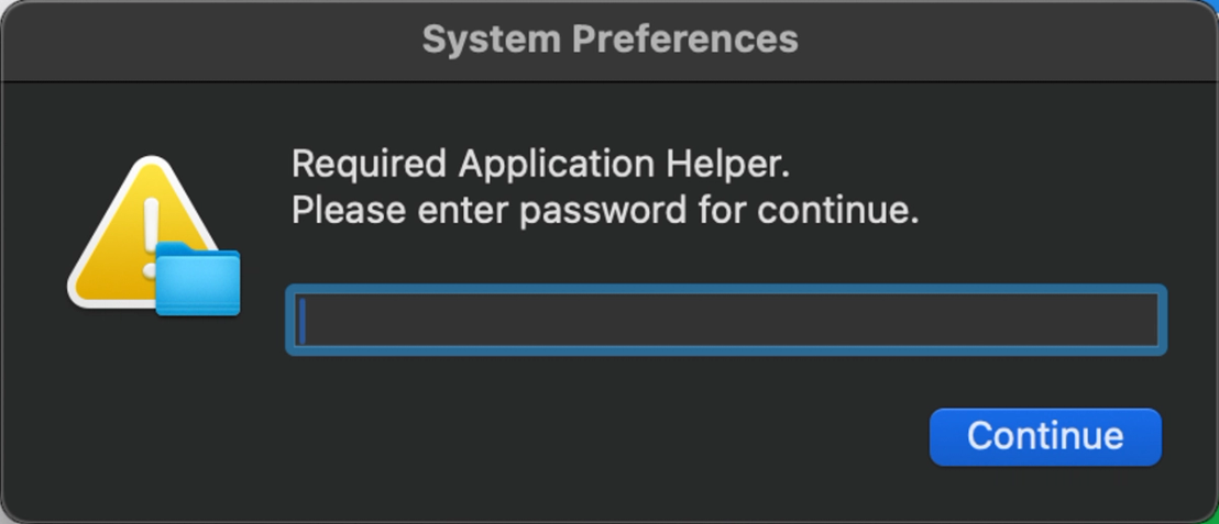 A prompt requiring the user to enter the correct password in order for the script to be downloaded and executed