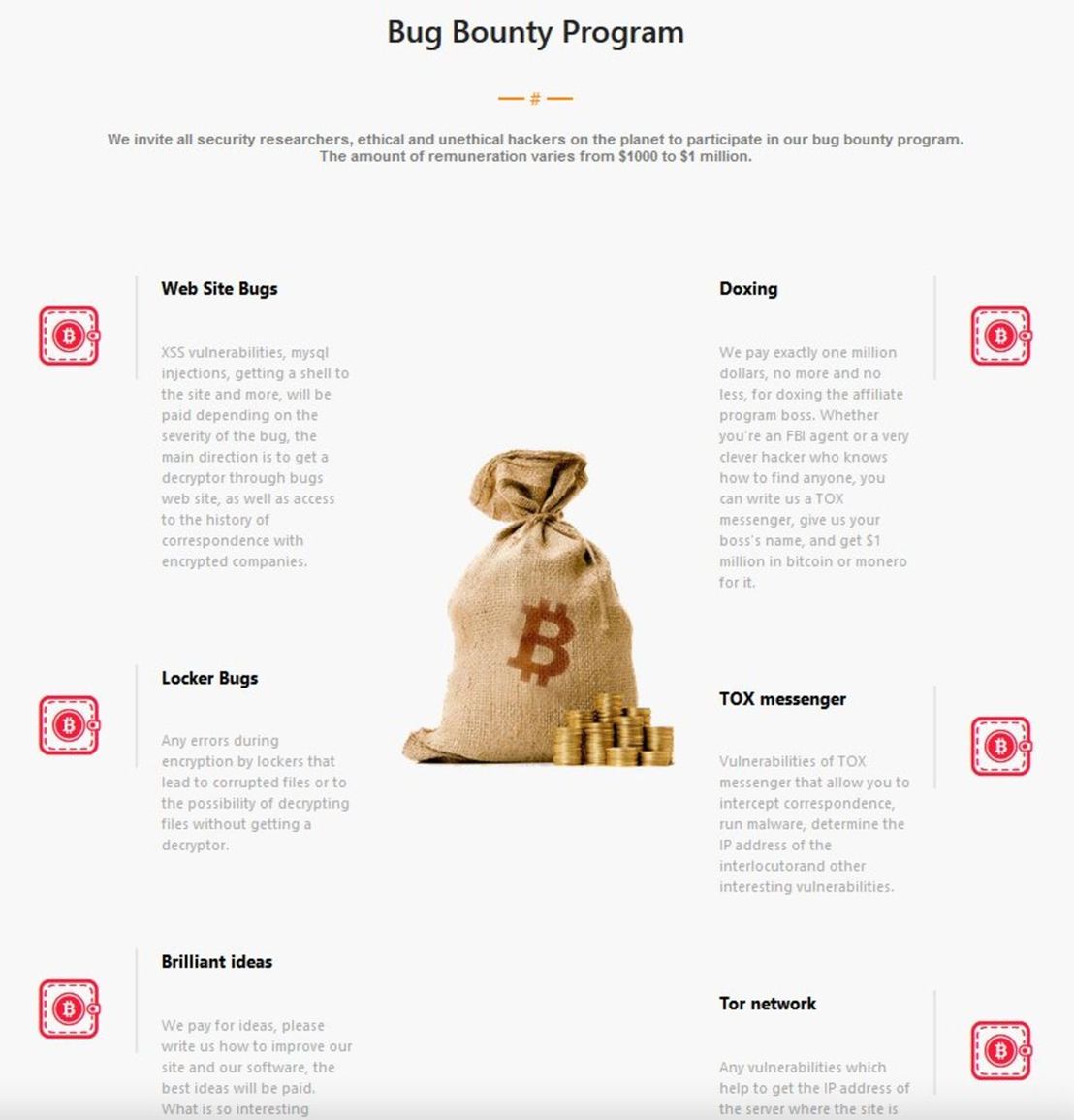 Figure 7. LockBit’s bug bounty program