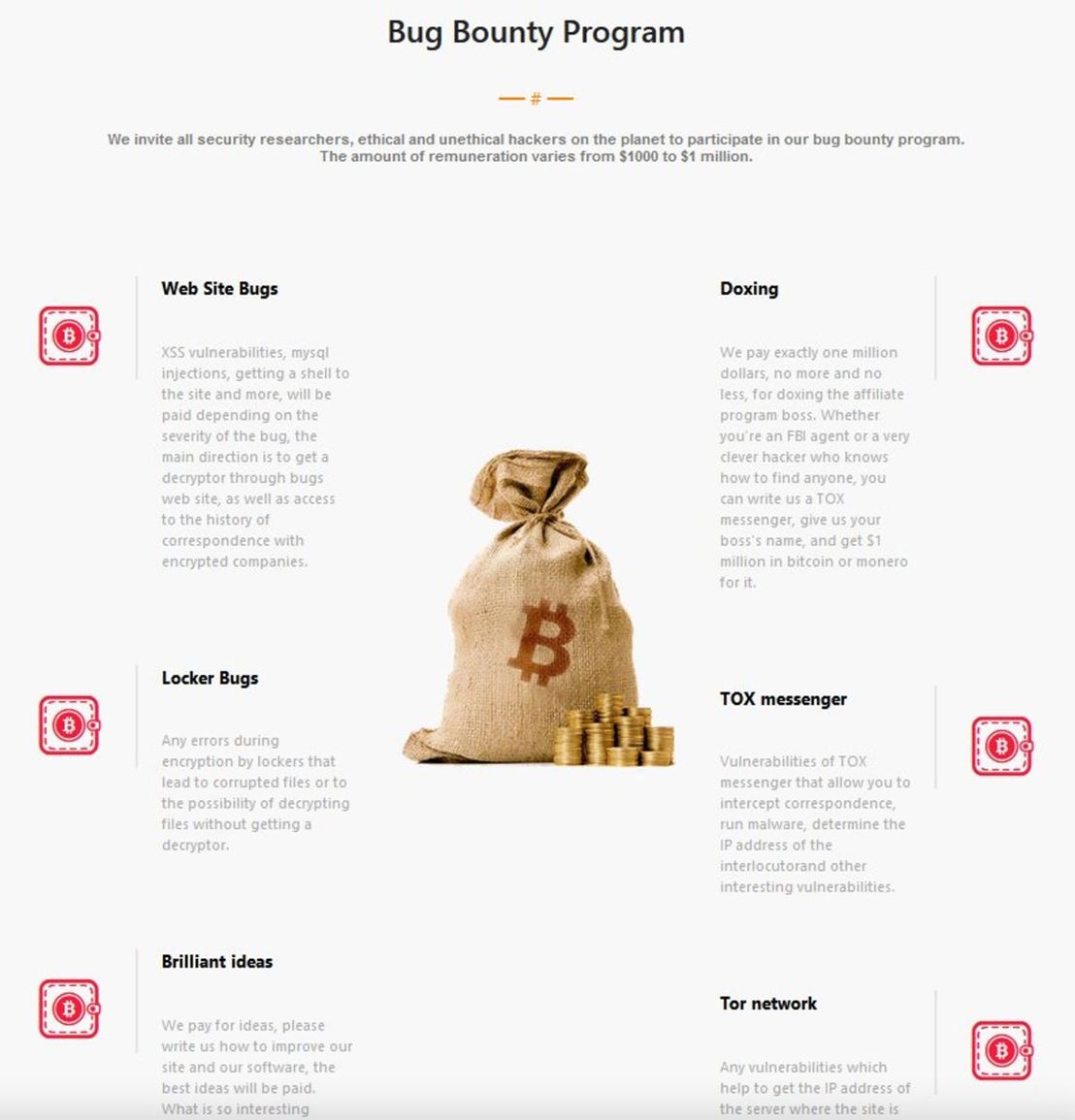 Figure 7. LockBit’s bug bounty program