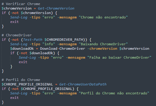 Figure 8. Checking of installed Chrome version and downloading of ChromeDriver