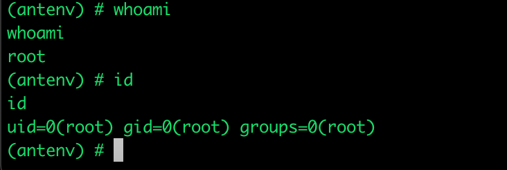 Figure 4. User permission within the App Service environment where the container is running code written in Python