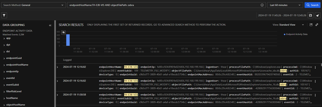 Figure 5. Although the processes have been blocked, the EDR is still able to send telemetry based on the endpoint logs