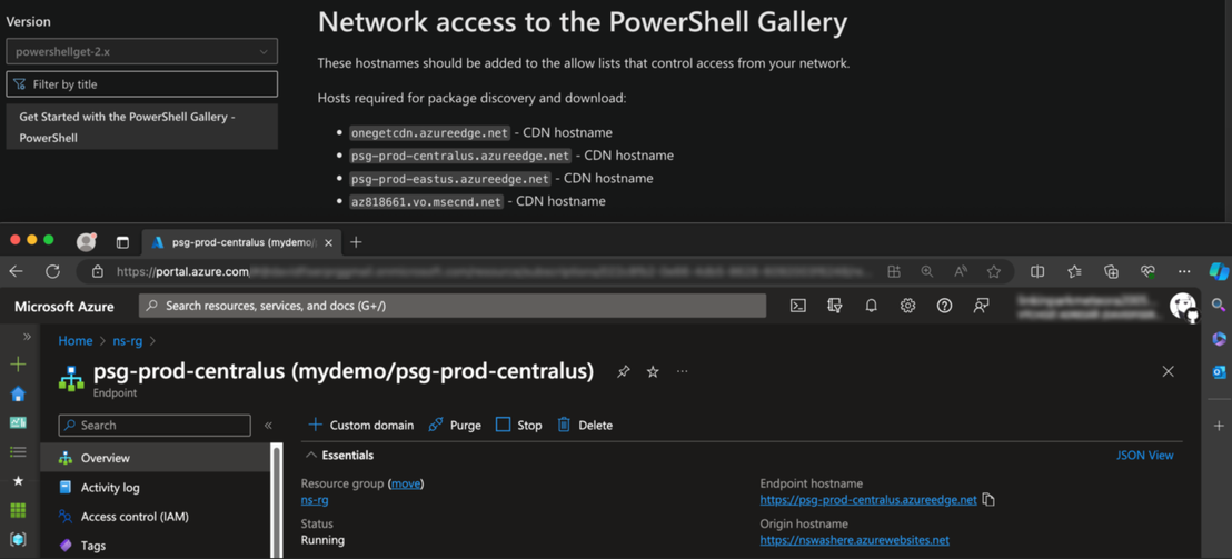 Any user could create the CDN endpoint psg-prod-centralus