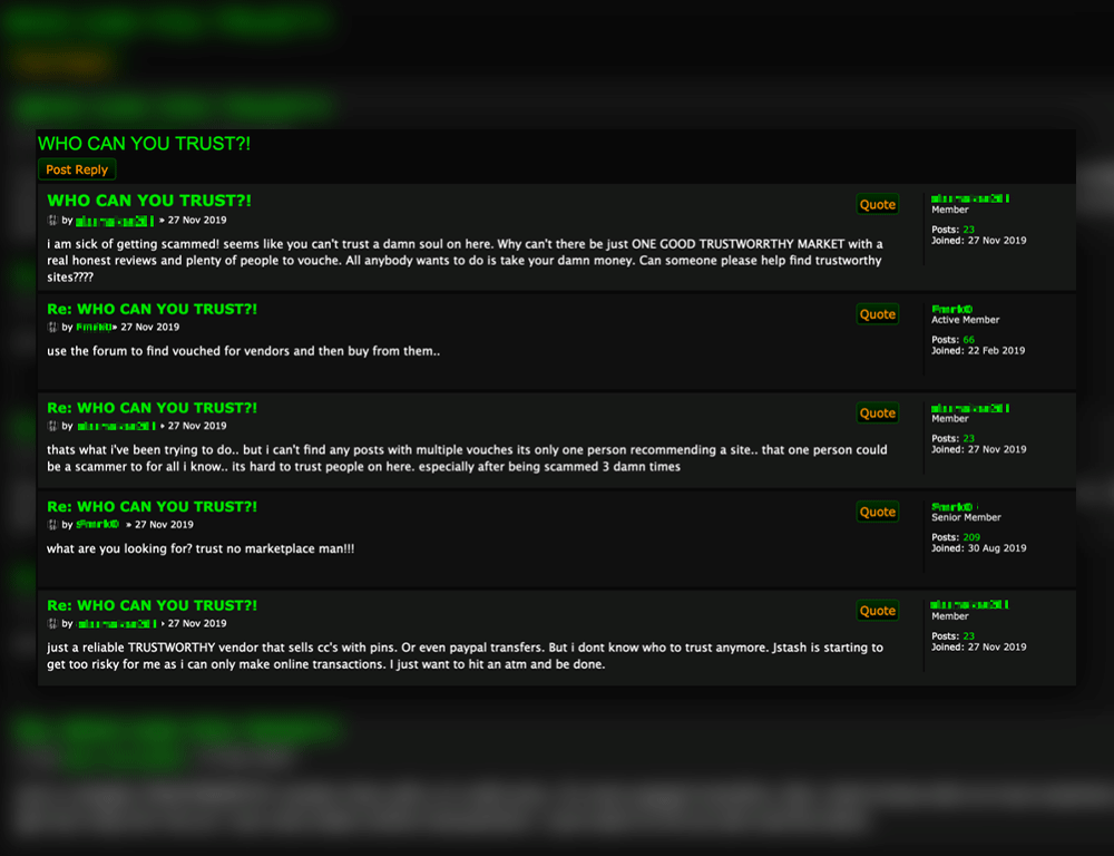 Figure 8. Torum post discussing why the Empire marketplace is frequently offline