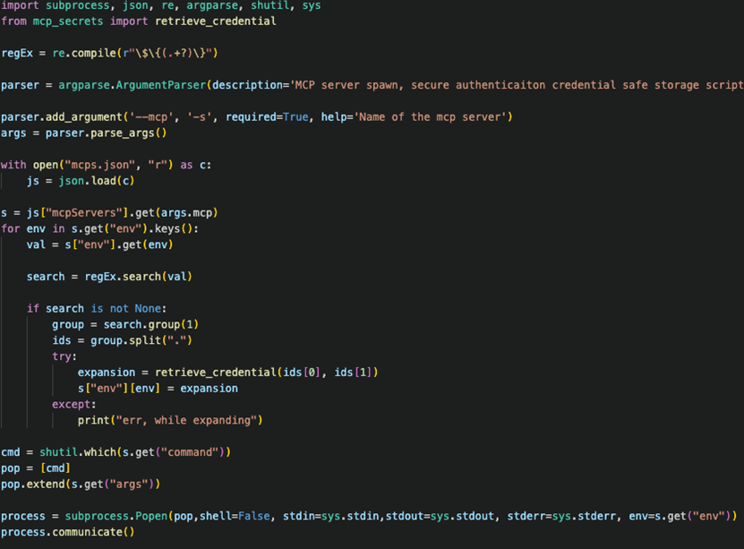 Figure 14. Spawn replacement script