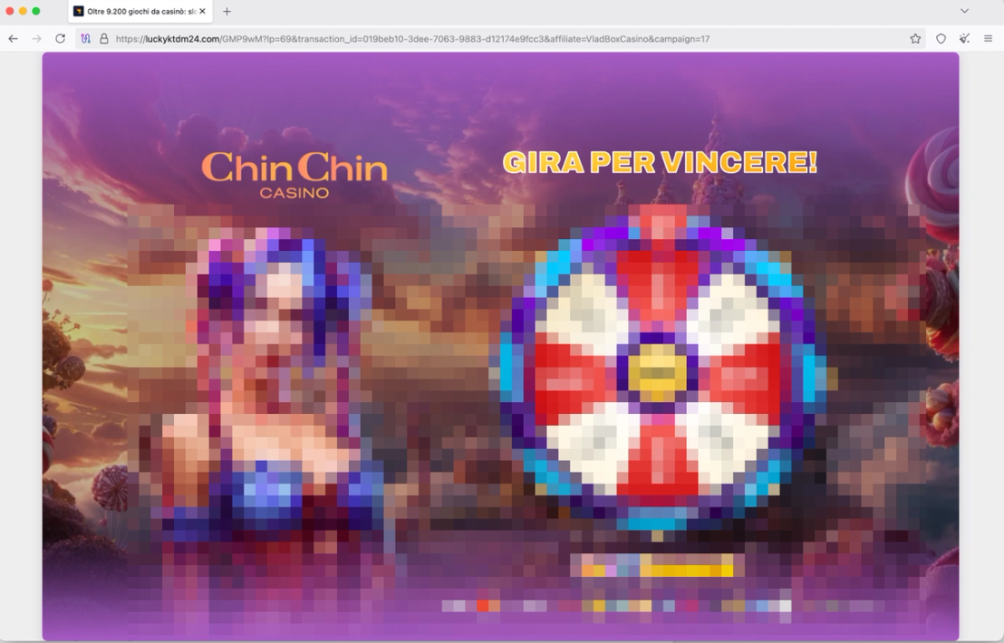 Figure 6. One of the final landing pages of the spam campaign