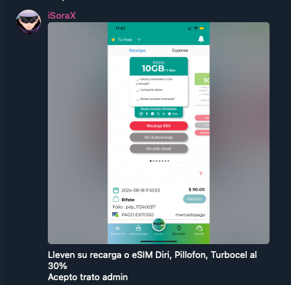 Figure 10. Ad for top-ups for pay-as-you-go eSIMs