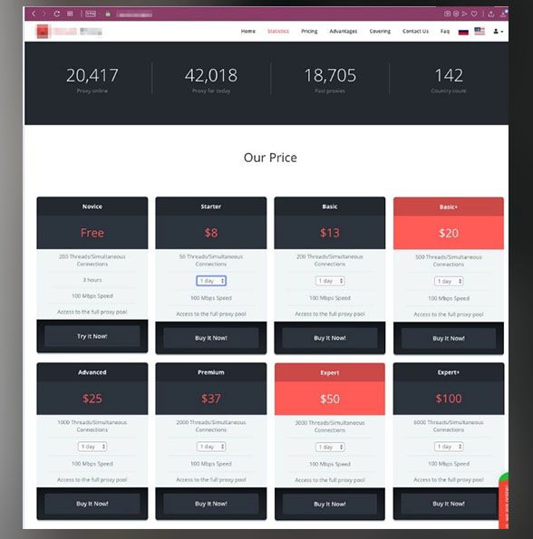 nonymization VPN services: Selling short-term VPN contracts in the underground