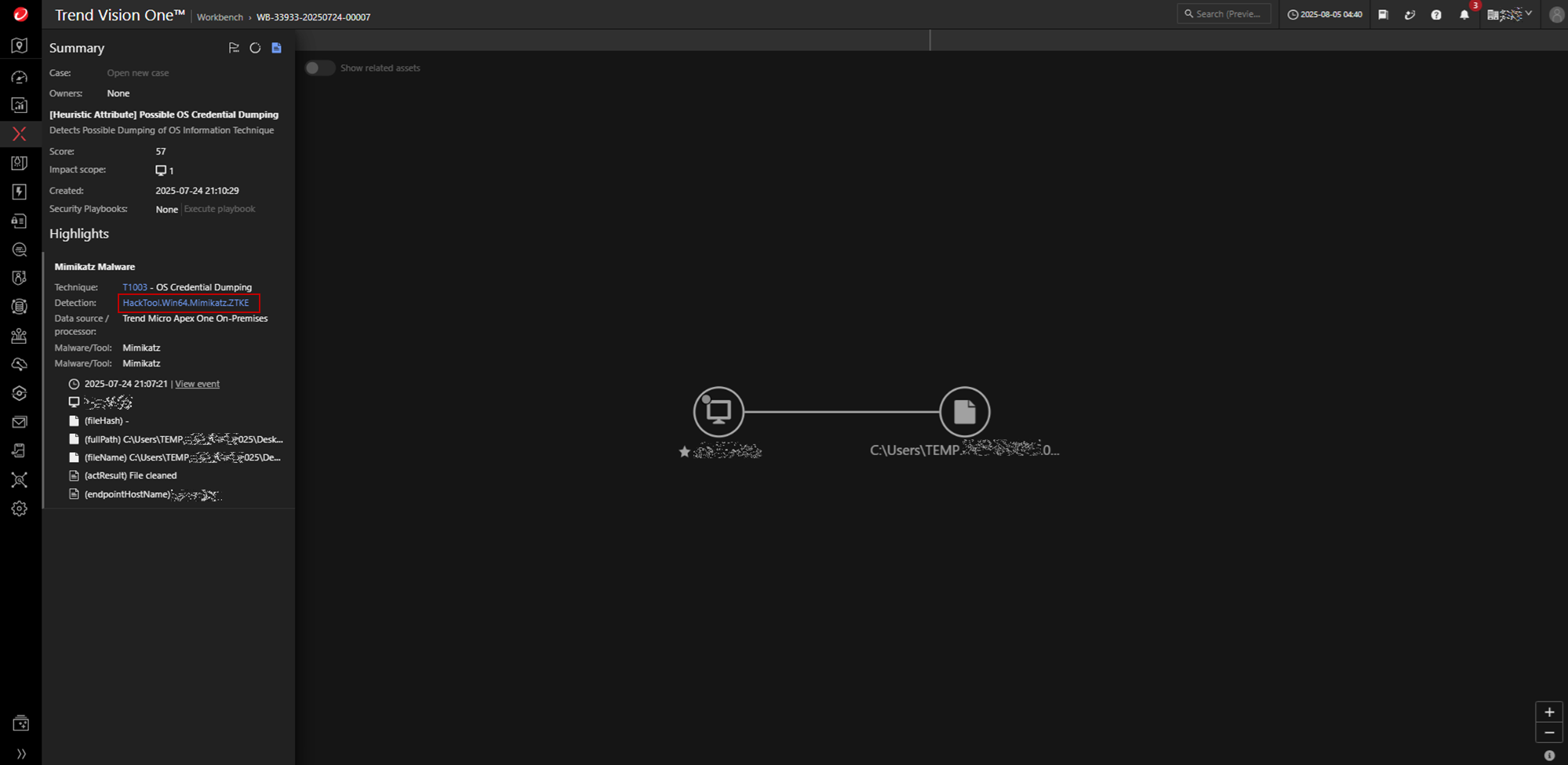 Extracting credentials via Mimikatz