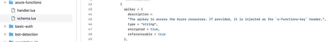 Figure 9. Encryption and vault support inside Kong API gateway plugins