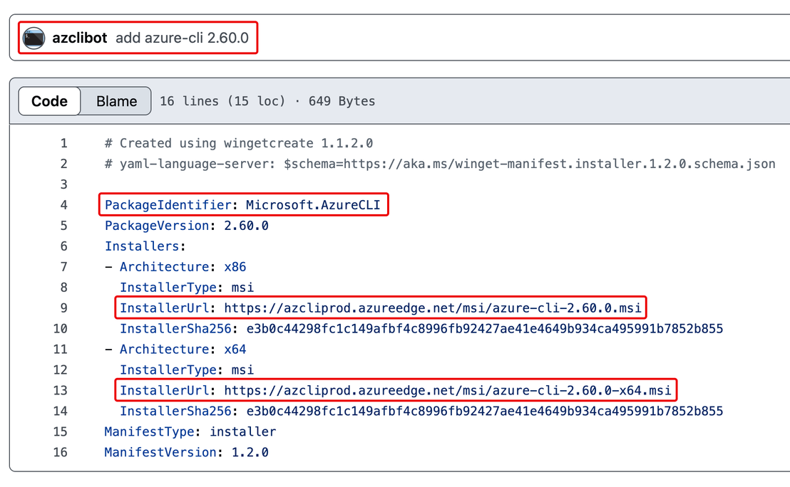 azclibot referring to dangling CDN endpoint in the Azure CLI WinGet manifest