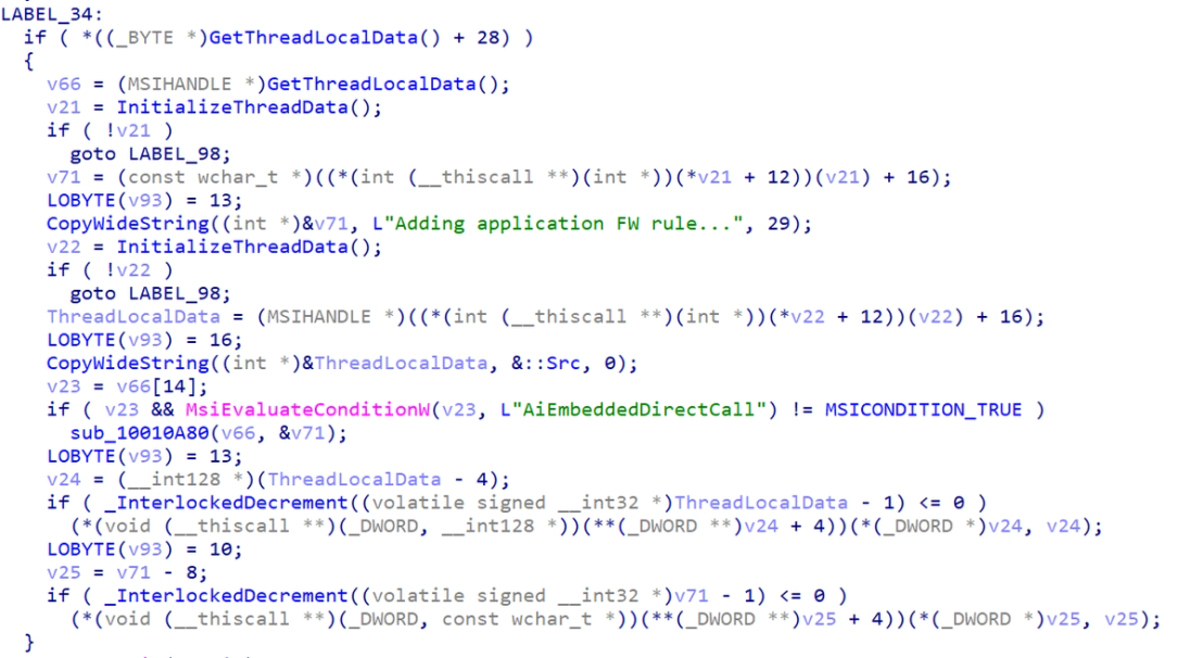 Figure 14. Firewall rule addition