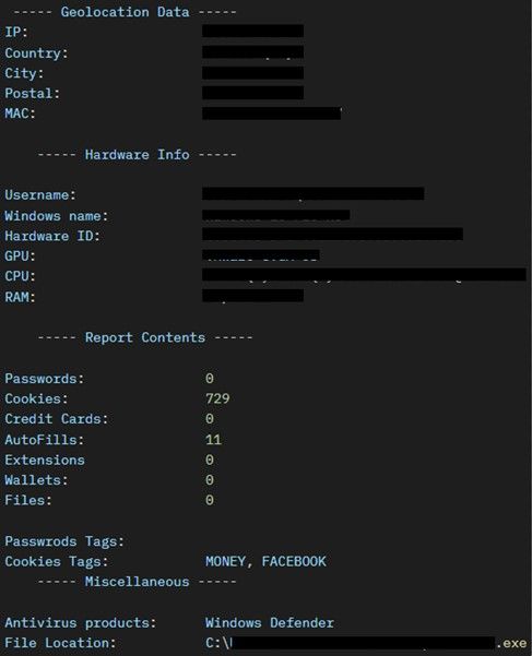 Figure 19. URL decoded summary report of exfiltrated data