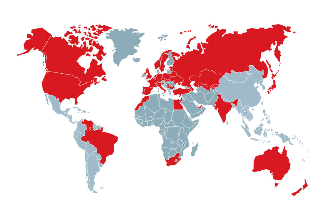 Countries in which Void Balaur email targets were located (companies were targeted via corporate email addresses; individuals were targeted via private email addresses)