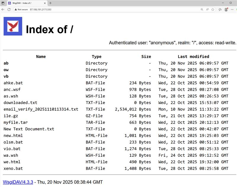 Figure 11. 87[.]106[.]191[.]217 hosting the threat components. 