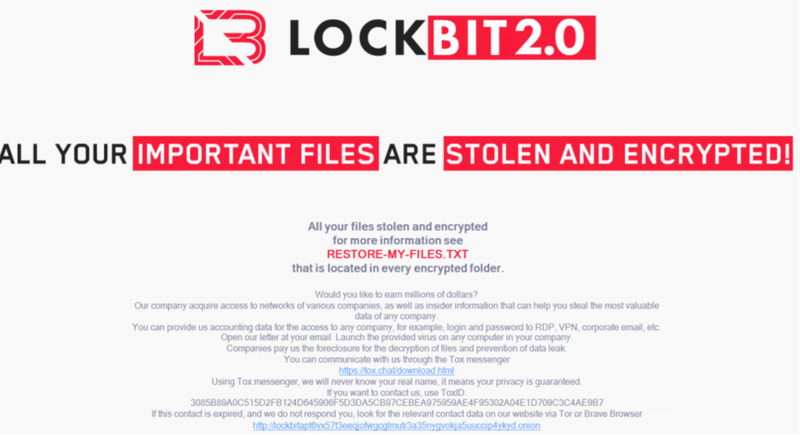 Sample wallpaper used by LockBit